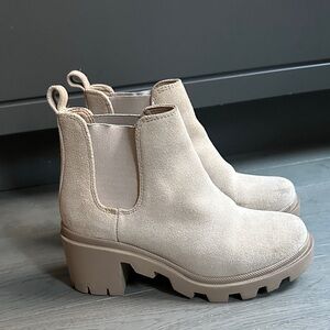 Steve Madde Howler Beige Chunky Lug Sole Boots